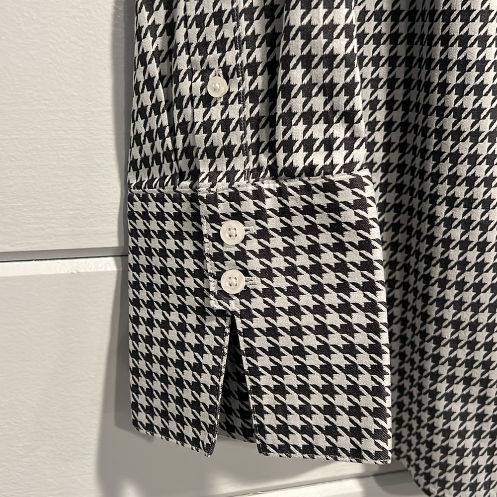 Chico’s houndstooth blouse, size -3 - Picture 5 of 11